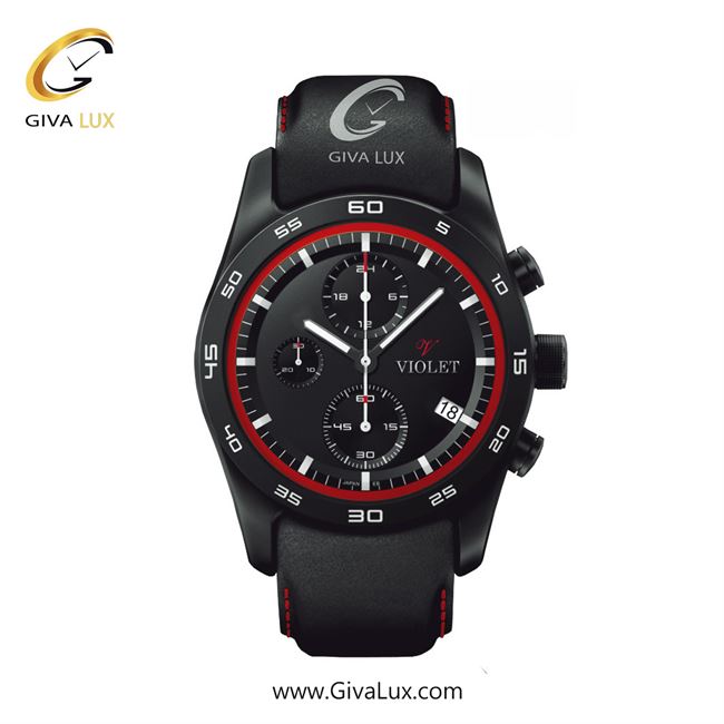 ساعت مچی اورجینال مردانه ویولت VIOLET سه موتوره کرنوگراف مشکی | مشکی| مشکی| کد رفرنس 0594/2