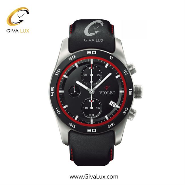 ساعت مچی اورجینال مردانه ویولت VIOLET سه موتوره کرنوگراف مشکی-نقره ای | مشکی| مشکی| کد رفرنس 0594