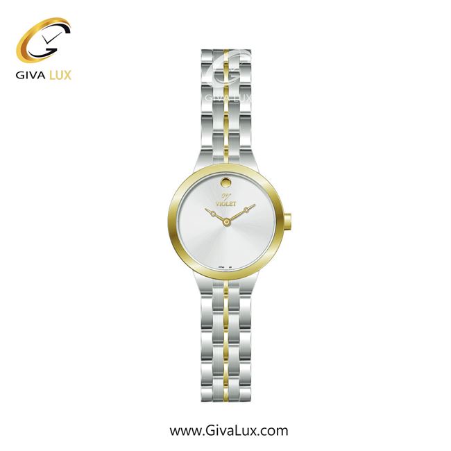 ساعت مچی اورجینال زنانه ویولت VIOLET نقره ای-طلایی | نقره ای-طلایی| سفید| کد رفرنس 0597/2