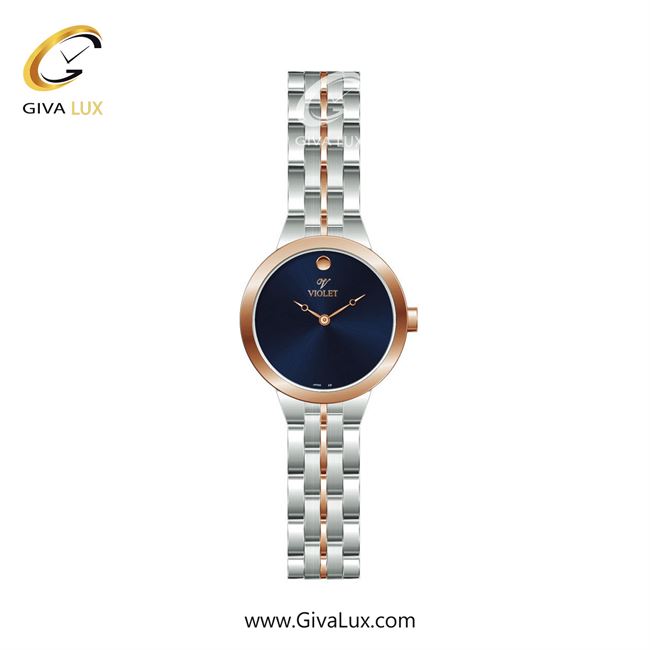 ساعت مچی اورجینال زنانه ویولت VIOLET نقره ای-رزگلد | رزگلد-نقره ای| آبی| کد رفرنس 0597/2