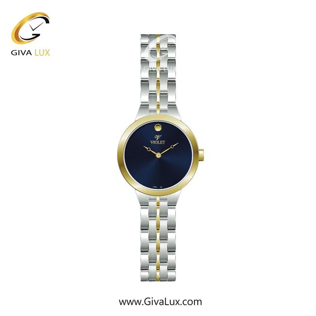 ساعت مچی اورجینال زنانه ویولت VIOLET طلایی-نقره ای | طلایی-نقره ای| آبی| کد رفرنس 0597/2