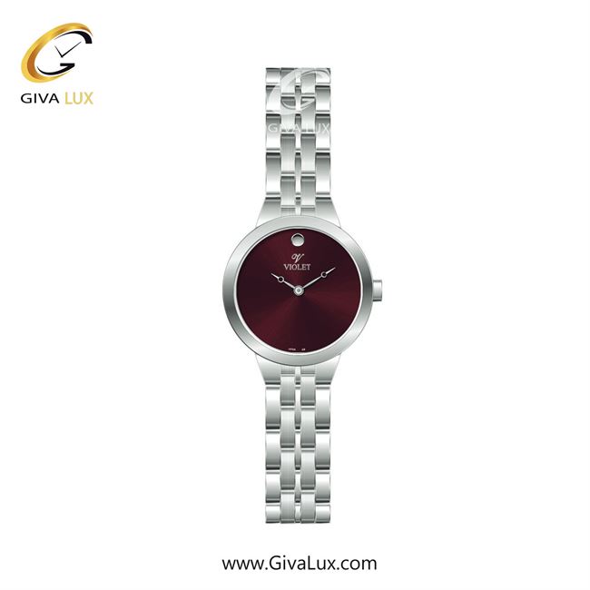 ساعت مچی اورجینال زنانه ویولت VIOLET نقره ای | نقره ای| قرمز| کد رفرنس 0597
