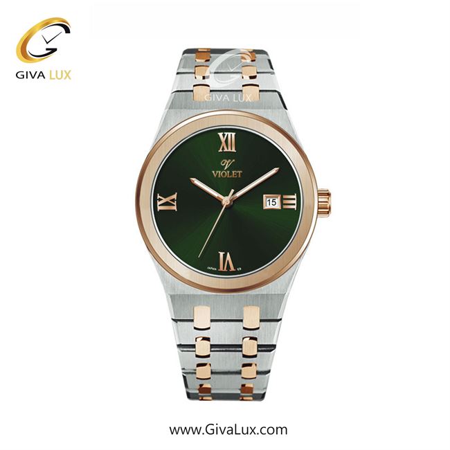 ساعت مچی اورجینال زنانه ویولت VIOLET نقره ای-رزگلد | نقره ای-رزگلد| سبز| کد رفرنس 0601/2