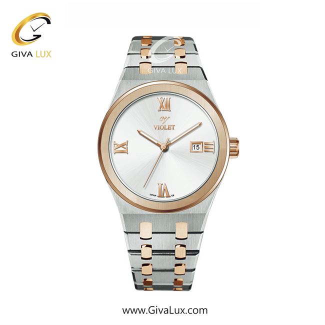 ساعت مچی اورجینال زنانه ویولت VIOLET رزگلد-نقره ای | رزگلد-نقره ای| سفید| کد رفرنس 0601/2