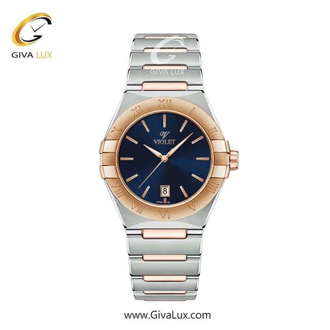 ساعت مچی اورجینال زنانه ویولت VIOLET رزگلد-نقره ای | رزگلد-نقره ای| آبی| کد رفرنس 0603/2