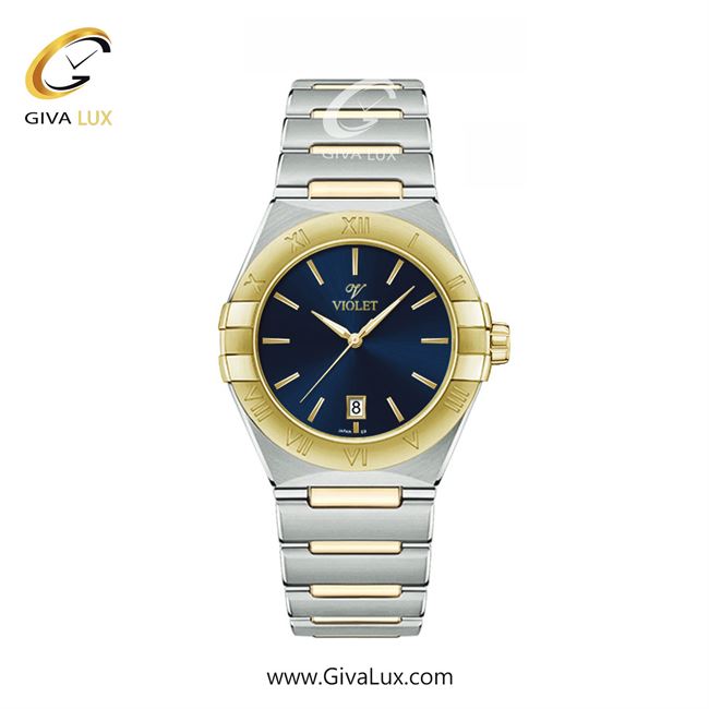 ساعت مچی اورجینال زنانه ویولت VIOLET طلایی-نقره ای | طلایی-نقره ای| آبی| کد رفرنس 0603/2