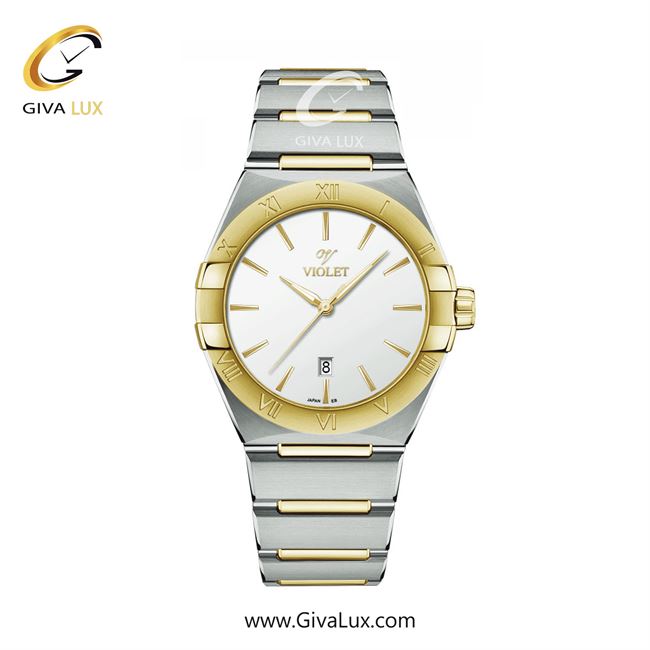 ساعت مچی اورجینال مردانه ویولت VIOLET طلایی-نقره ای | نقره ای-طلایی| سفید| کد رفرنس 0603/2