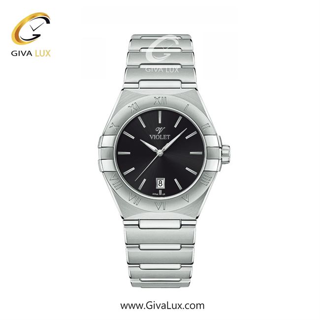 ساعت مچی اورجینال زنانه ویولت VIOLET نقره ای | نقره ای| مشکی| کد رفرنس 0603
