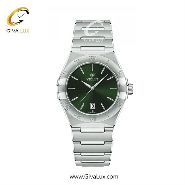 ساعت مچی اورجینال زنانه ویولت VIOLET نقره ای | نقره ای| سبز| کد رفرنس 0603