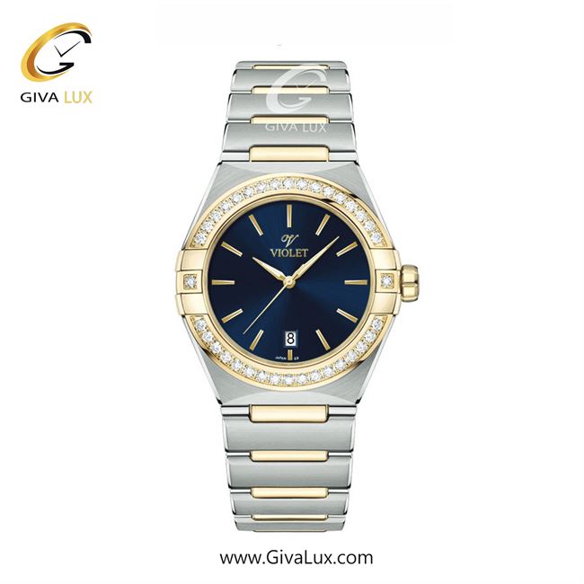 ساعت مچی اورجینال زنانه ویولت VIOLET طلایی-نقره ای | نقره ای-طلایی| آبی| کد رفرنس 0604/2