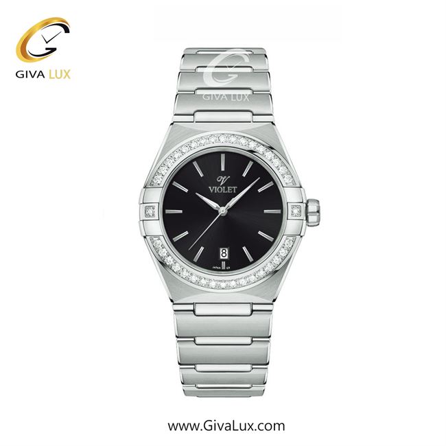ساعت مچی اورجینال زنانه ویولت VIOLET نقره ای | نقره ای| مشکی| کد رفرنس 0604