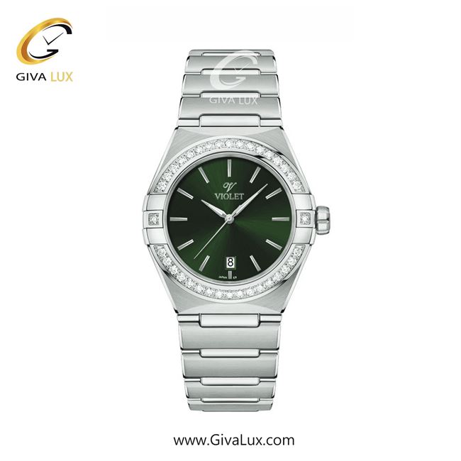 ساعت مچی اورجینال زنانه ویولت VIOLET نقره ای | نقره ای| سبز| کد رفرنس 0604