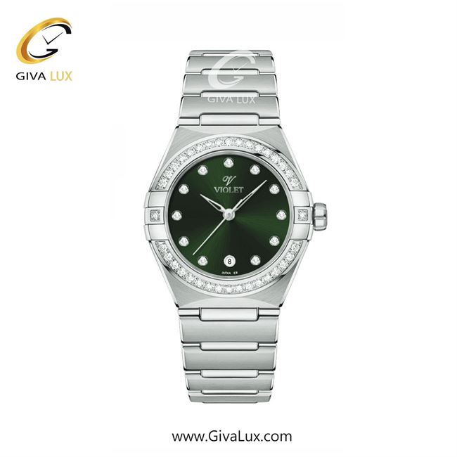 ساعت مچی اورجینال زنانه ویولت VIOLET نقره ای | نقره ای| سبز| کد رفرنس 0605
