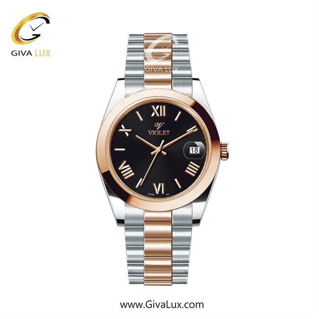 ساعت مچی اورجینال مردانه ویولت VIOLET نقره ای-رزگلد | رزگلد-نقره ای| مشکی| کد رفرنس 0606/2