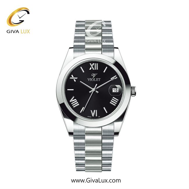 ساعت مچی اورجینال مردانه ویولت VIOLET نقره ای | نقره ای| مشکی| کد رفرنس 0606