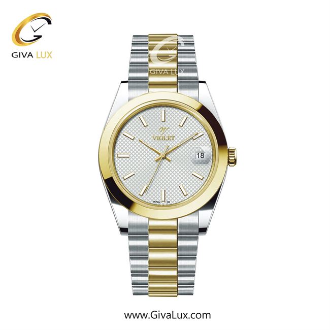 ساعت مچی اورجینال مردانه ویولت VIOLET نقره ای-طلایی | نقره ای-طلایی| سفید| کد رفرنس 0607/2