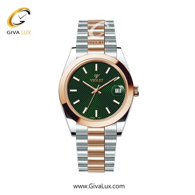 ساعت مچی اورجینال مردانه ویولت VIOLET طلایی-رزگلد | رزگلد-نقره ای| سبز| کد رفرنس 0607/2
