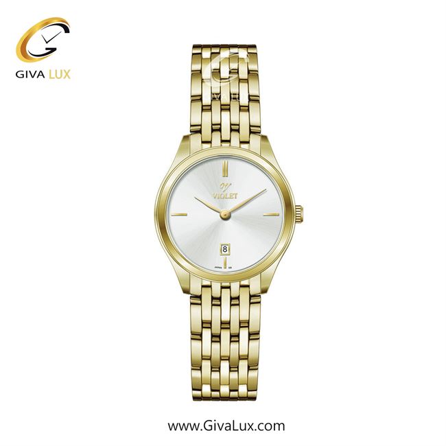 ساعت مچی اورجینال زنانه ویولت VIOLET طلایی | طلایی| سفید| کد رفرنس 0608/2