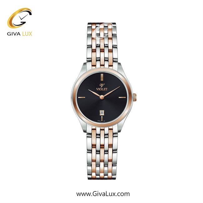 ساعت مچی اورجینال زنانه ویولت VIOLET نقره ای-رزگلد | رزگلد-نقره ای| مشکی| کد رفرنس 0608/2