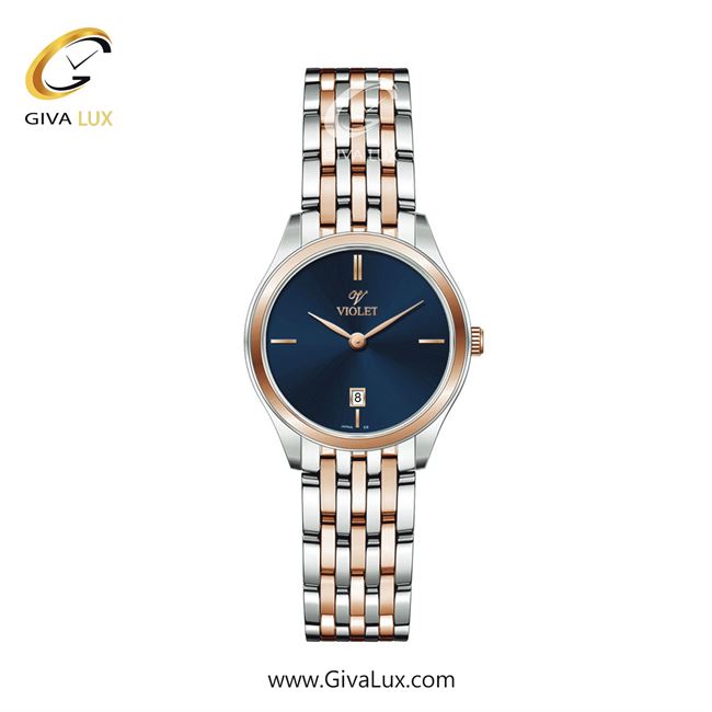 ساعت مچی اورجینال زنانه ویولت VIOLET نقره ای-رزگلد | رزگلد-نقره ای| آبی| کد رفرنس 0608/2