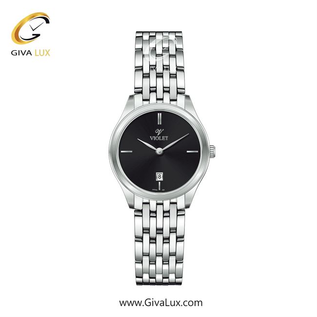 ساعت مچی اورجینال زنانه ویولت VIOLET نقره ای | نقره ای| مشکی| کد رفرنس 0608