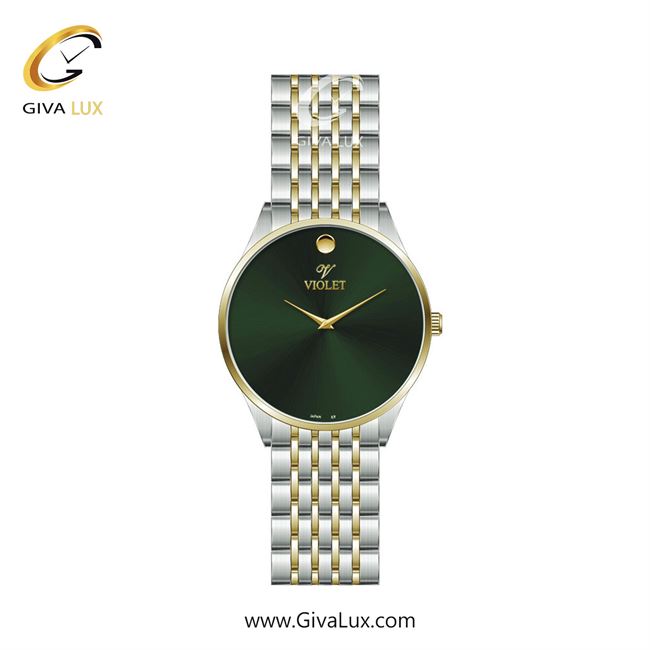 ساعت مچی اورجینال زنانه ویولت VIOLET نقره ای-طلایی | نقره ای-طلایی| سبز| کد رفرنس 0609/2