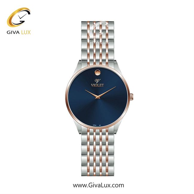 ساعت مچی اورجینال زنانه ویولت VIOLET رزگلد-نقره ای | نقره ای-رزگلد| آبی| کد رفرنس 0609/2