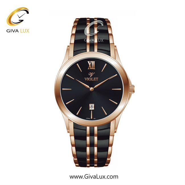 ساعت مچی اورجینال مردانه ویولت VIOLET مشکی-رزگلد | رزگلد-مشکی| مشکی| کد رفرنس 0610/2