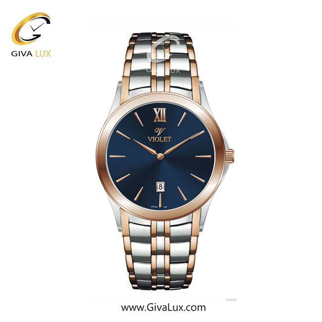 ساعت مچی اورجینال مردانه ویولت VIOLET نقره ای-رزگلد | رزگلد-نقره ای| آبی| کد رفرنس 0610/2