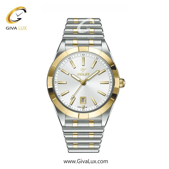 ساعت مچی اورجینال زنانه ویولت VIOLET نقره ای-طلایی | طلایی-نقره ای| سفید| کد رفرنس 0612/2