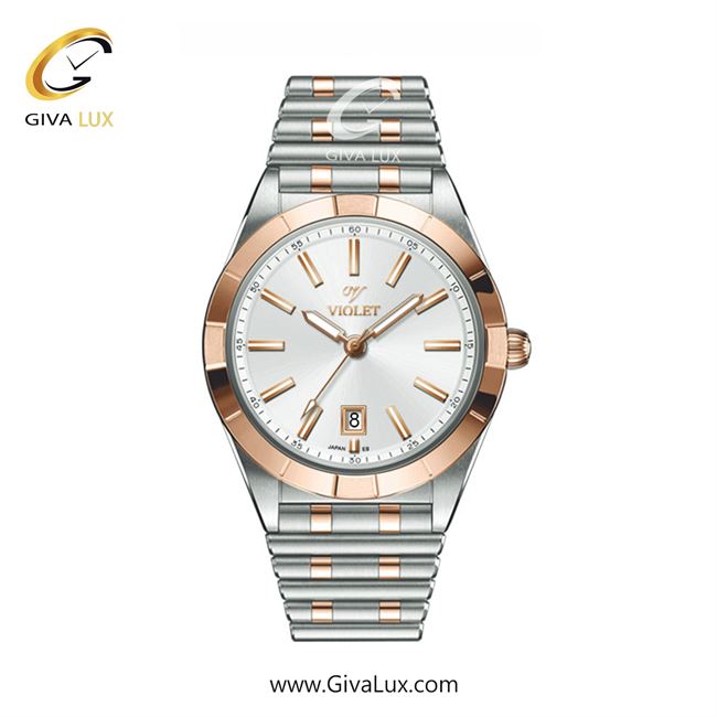 ساعت مچی اورجینال زنانه ویولت VIOLET نقره ای-رزگلد | رزگلد-نقره ای| سفید| کد رفرنس 0612/2