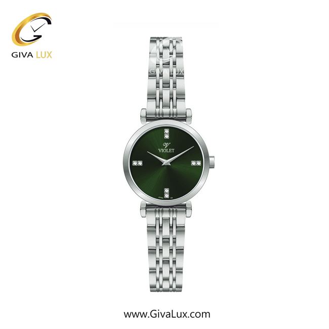 ساعت مچی اورجینال زنانه ویولت VIOLET نقره ای | نقره ای| سبز| کد رفرنس 0615