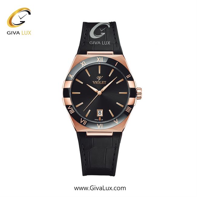 ساعت مچی اورجینال زنانه ویولت VIOLET رزگلد | مشکی| مشکی| کد رفرنس 0616/2
