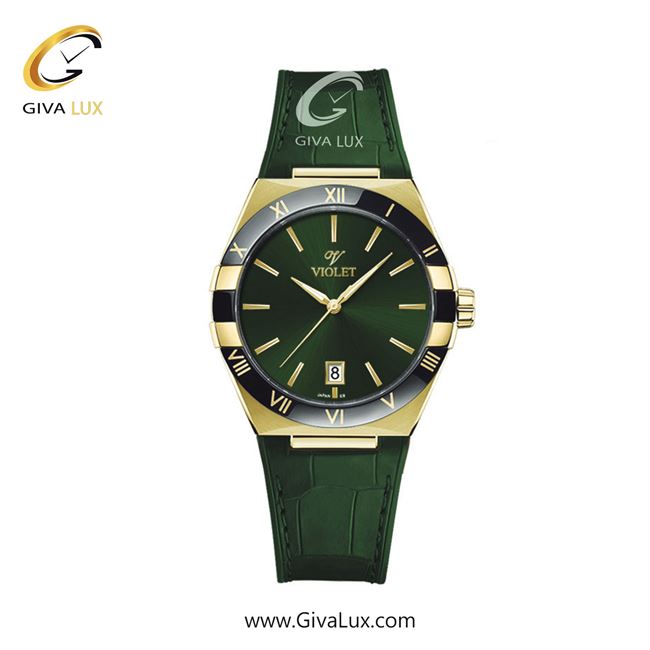 ساعت مچی اورجینال زنانه ویولت VIOLET طلایی | سبز| سبز| کد رفرنس 0616/2