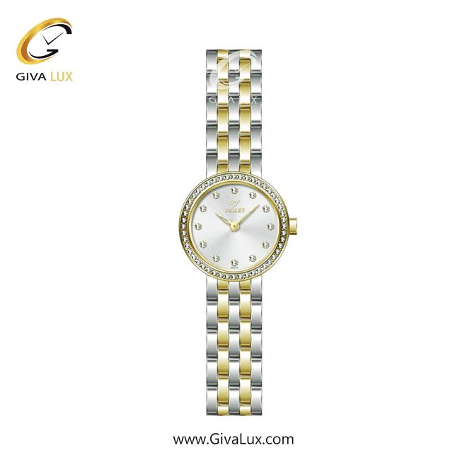 ساعت مچی اورجینال زنانه ویولت VIOLET طلایی | نقره ای-طلایی| سفید| کد رفرنس 0619/2