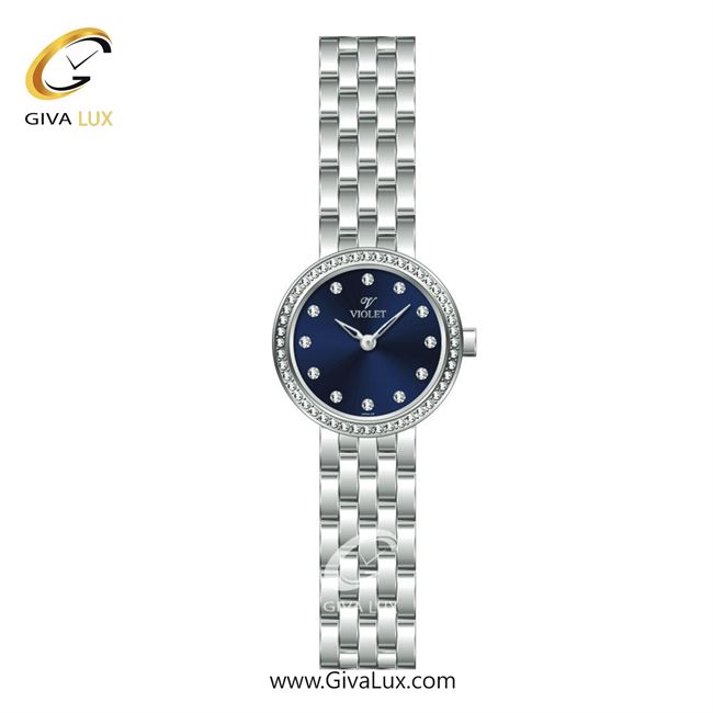 ساعت مچی اورجینال زنانه ویولت VIOLET | نقره ای| آبی| کد رفرنس 0619