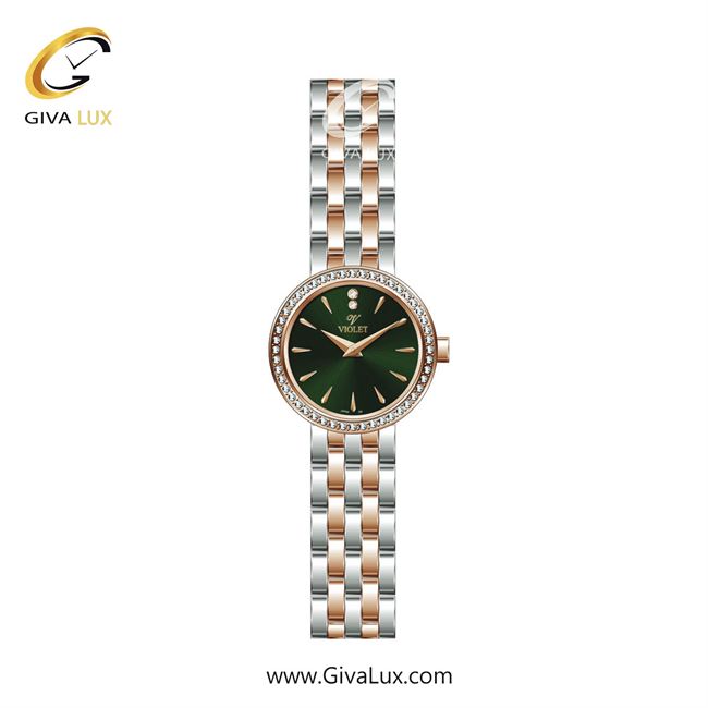 ساعت مچی اورجینال زنانه ویولت VIOLET رزگلد | رزگلد-نقره ای| سبز| کد رفرنس 0620/2