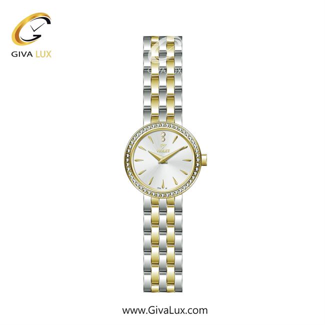 ساعت مچی اورجینال زنانه ویولت VIOLET طلایی | نقره ای-طلایی| سفید| کد رفرنس 0620/2