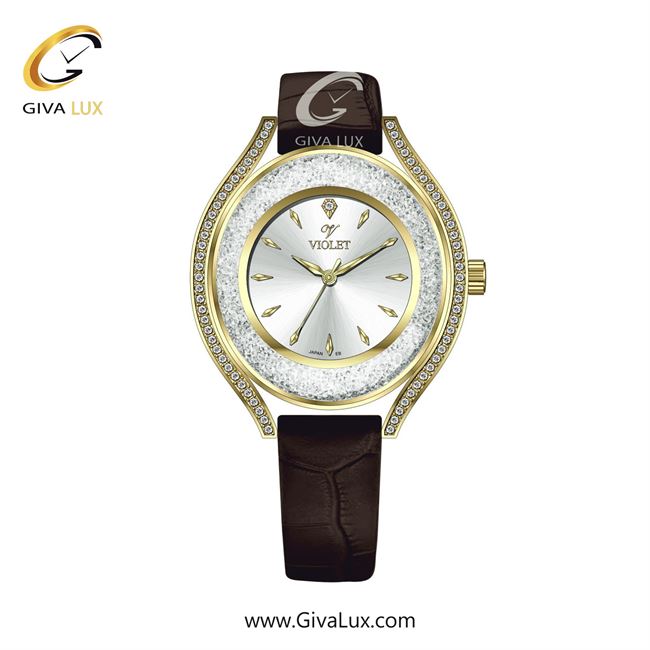 ساعت مچی اورجینال زنانه ویولت VIOLET طلایی | قهوه ای| سفید| کد رفرنس 0622/2