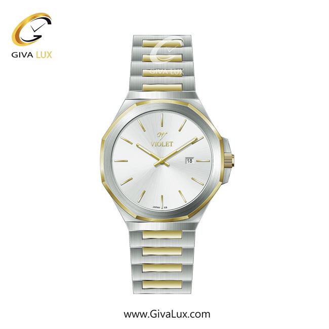 ساعت مچی اورجینال مردانه ویولت VIOLET طلایی-نقره ای | نقره ای-طلایی| سفید| کد رفرنس 0623/2