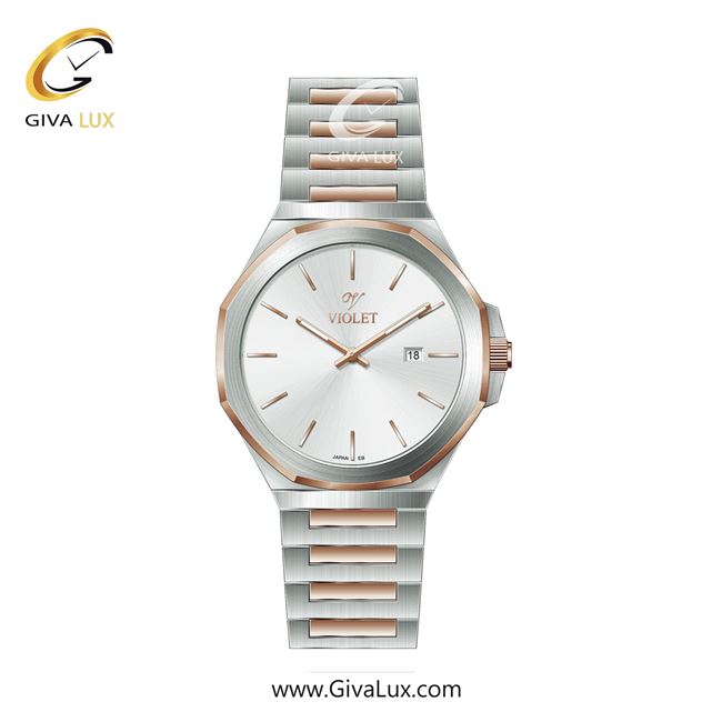 ساعت مچی اورجینال مردانه ویولت VIOLET رزگلد-نقره ای | رزگلد-نقره ای| نقره ای| کد رفرنس 0623/2