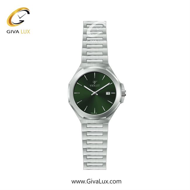 ساعت مچی اورجینال زنانه ویولت VIOLET نقره ای | نقره ای| سبز| کد رفرنس 0623