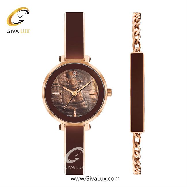 ساعت مچی اورجینال زنانه لی کوپر رزگلد | قهوه ای-رزگلد| قهوه ای| کد رفرنس LC07813.440
