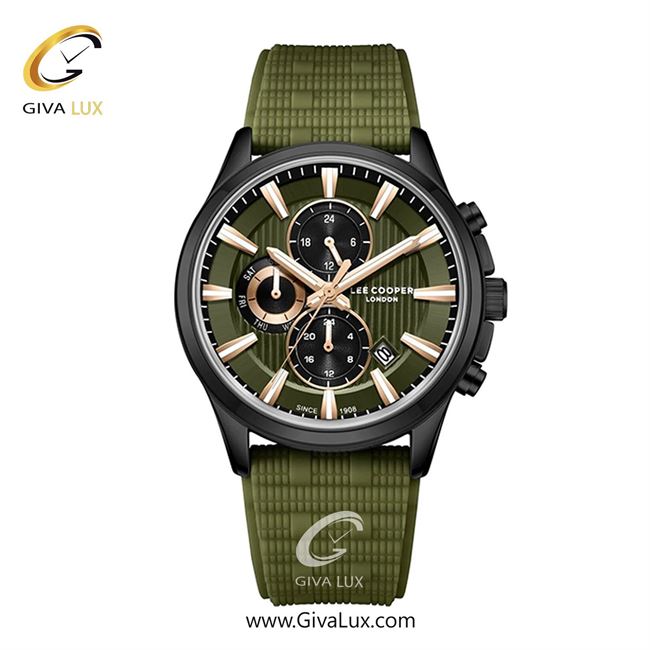 ساعت مچی اورجینال مردانه لی کوپر سه موتوره کرنوگراف مشکی | سبز| سبز| کد رفرنس LC08183.675
