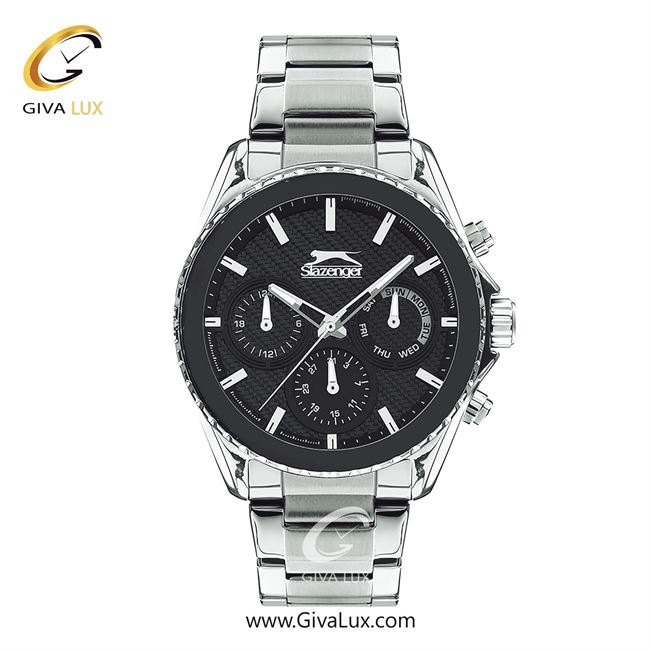 ساعت مچی اورجینال مردانه اسلازنگر | Slazenger سه موتوره فول تایم نقره ای-مشکی | نقره ای| مشکی| کد رفرنس sl.09.2022.2.02