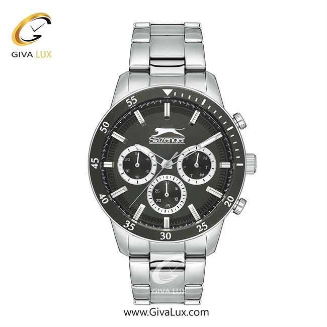 ساعت مچی اورجینال مردانه اسلازنگر | Slazenger سه موتوره فول تایم تیتانیوم-نقره ای | نقره ای| دودی|تیتانیوم| کد رفرنس sl.09.2260.2.04