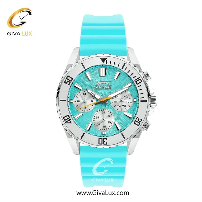 ساعت مچی اورجینال مردانه اسلازنگر | Slazenger سه موتوره فول تایم نقره ای | آبی| آبی| کد رفرنس SL.09.2274.2.06