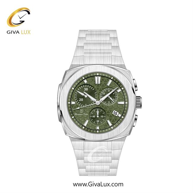 ساعت مچی اورجینال مردانه ماسیمو دوتی سه موتوره کرنوگراف نقره ای | نقره ای| سبز| کد رفرنس MD.1.10001.03