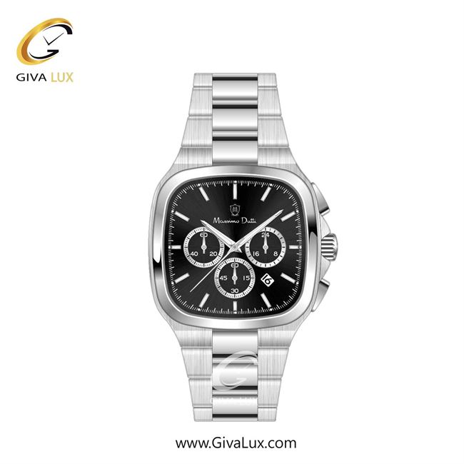 ساعت مچی اورجینال مردانه ماسیمو دوتی سه موتوره کرنوگراف نقره ای | نقره ای| مشکی| کد رفرنس MD.1.10002.03