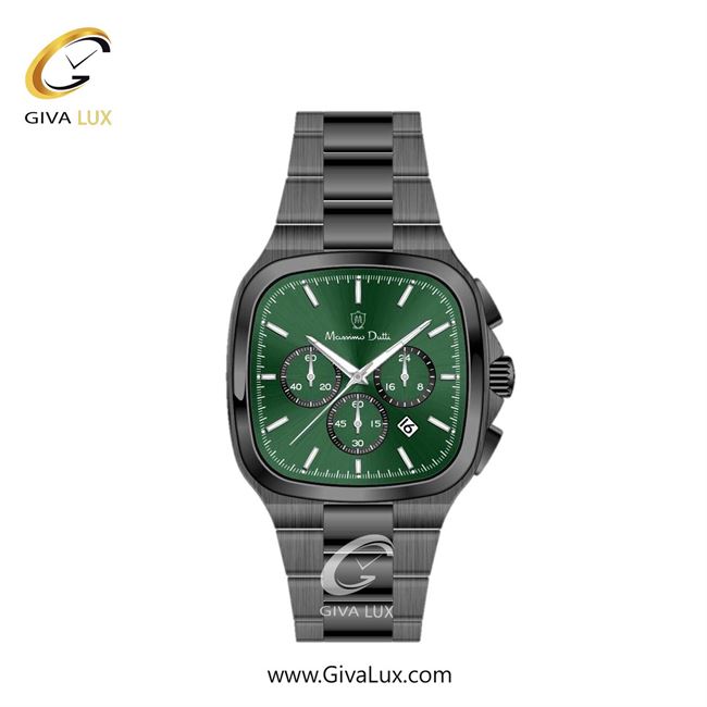 ساعت مچی اورجینال مردانه ماسیمو دوتی سه موتوره کرنوگراف مشکی | مشکی| سبز یشمی تیره| کد رفرنس MD.1.10002.05